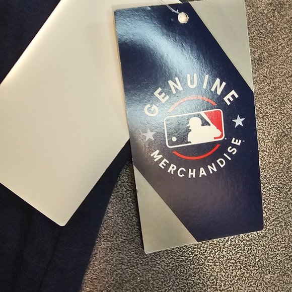 NEW Women Large L Chicago Cubs short sleeve shirt top silver sparkle blue MLB m - Picture 4 of 6